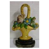 Floral Basket Doorstop