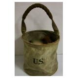 US Army Canvas Water Bucket
