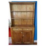Pine Open Top Pewter Cupboard