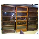 3-5 Section Oak Barrister Bookcases