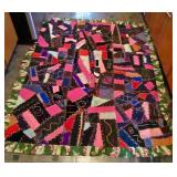 Vintage Dated & Signed Crazy Quilt