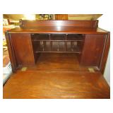 Oak Drop Front Desk Interior
