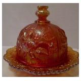 Carnival Glass Butter Dish