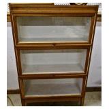 3 Section Oak Barrister Bookcase