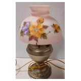 Electrified Oil Lamp-Floral Shade