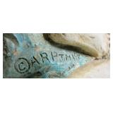 Signature on Wood Carving