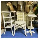Wicker Stand & Chair