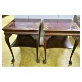Pair of Mahogany Clawfoot Tables
