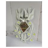 White Metal Mirror