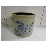 3 Gallon Clark Crock w/ Blue