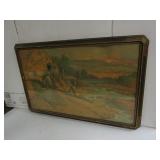 Signed Native American Subject Print