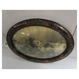 Horses In Oval Frame