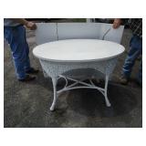 Wicker Library Table