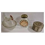 Chicken Dish, Mustard Jar, Bank