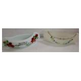 Custard Glass Souvenir Glass Canoes