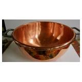 Large Vintage Polished Copper Bowl