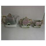 Tea Pot, Sugar & Creamer