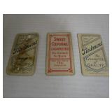 Back of T-206 Baseball Tobacco Cards