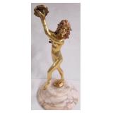 Bronze Statue on Marble Base