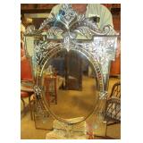 Art Noveau Venetian Glass Mirror