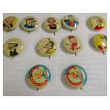 Kellogs PEP Cartoon Pins-Circa 1930
