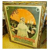 French Lithograph Framed Poster