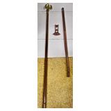 Antique Flagpole w/ Brass Eagle