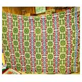 Multi Colored Homespun New Holland, Pennsylvania  Dated 1837 - Bird & Floral Border