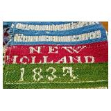 Multi Colored Homespun New Holland, Pennsylvania  Dated 1837 - Bird & Floral Border