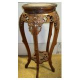 Oriental Style Marble Top Plant Stand