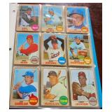 1968 Topps Baseball Card Lot of 78 Cards