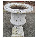 Single Cast Iron Garden Urn