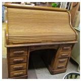 48" Oak Roll Top Desk