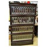 4 Section, leaded Barrister Bookcase
