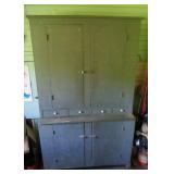 Large Pine Step Back Cupboard