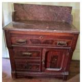 Walnut Marble Top Washstand
