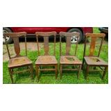 Set of 4 T Back Chairs