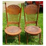 Pair of Oak Chairs