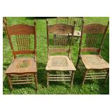 3 Larking Spindle back Chairs