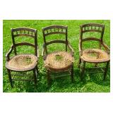 3 Walnut Chairs