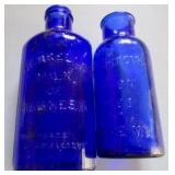 Blue Glass Medicine Bottles