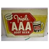 Triple A Root Beer Sign-Circa 1950