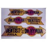 Vintage Dentist Directional Signs