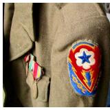 Vintage Military uniform with Medals & Patches