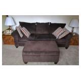 3 section sofa - 6 months old, matching ottoman