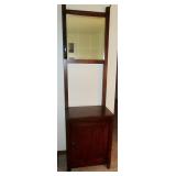 hall rack with beveled mirror & door