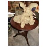 Angel Statue on Mahogany Stand