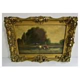 Oil On Canvas-Cows-Signed Durant