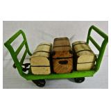 Flat Baggage Cart w/ Luggage