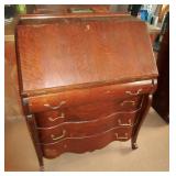 Oak Drop Front Desk